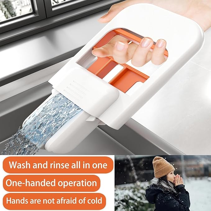 Mini Foldable Sponge Mop, Self-Squeeze Desktop Mop for Small Spaces, Wet & Dry Portable Cleaning Tool for Kitchen Countertops