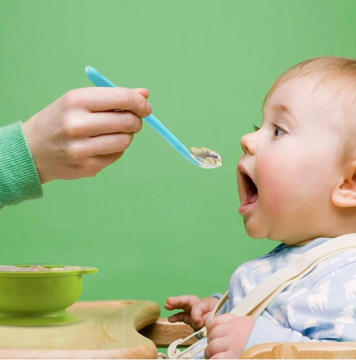 Soft Silicone Gel Tip Baby Infant Feeding Training Spoon