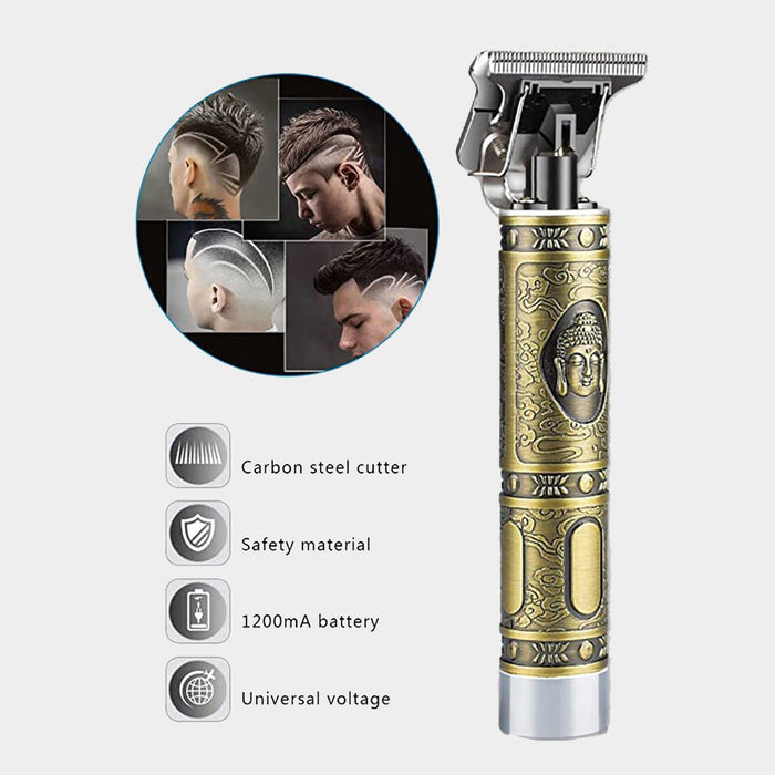TrimX™ Vintage T9 Professional Hair & Beard Trimmer | Cordless Precision Grooming Kit