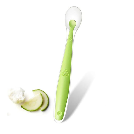 Soft Silicone Gel Tip Baby Infant Feeding Training Spoon