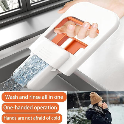 Mini Foldable Sponge Mop, Self-Squeeze Desktop Mop for Small Spaces, Wet & Dry Portable Cleaning Tool for Kitchen Countertops