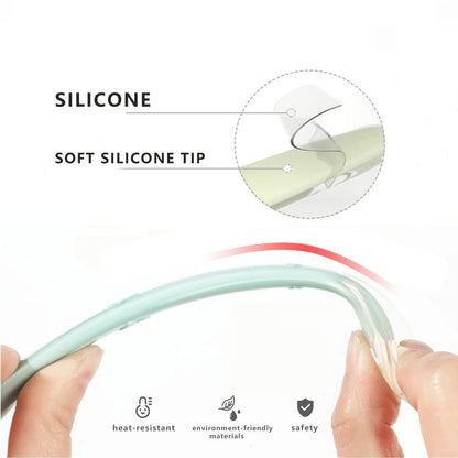 Soft Silicone Gel Tip Baby Infant Feeding Training Spoon