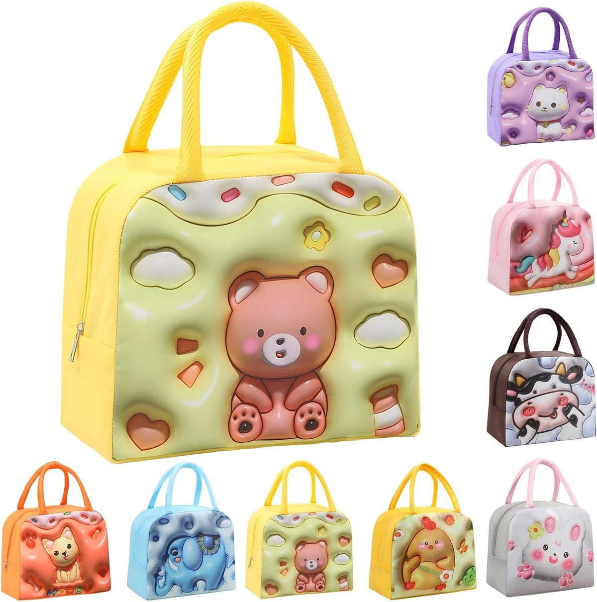 3D Cartoon Printed Lunch Bag Design Bento Bag
