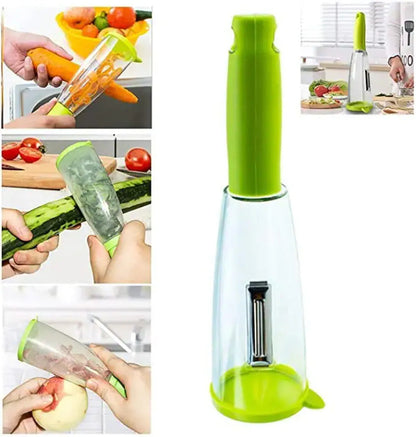 Vegetable Peeler with Container Multifunctional All in One Vegetable